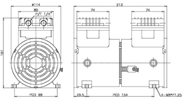 OIL LESS AIR COMP PISTON TYPE 2 specs